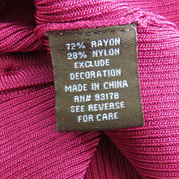 Adrienne Vittadini Magenta Pink Ribbed Ruffle Collar Sweater Size L NWOT - Picture 8 of 9